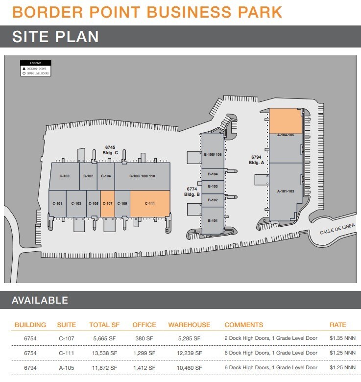 6774 Calle De Linea, San Diego, CA for lease Site Plan- Image 1 of 2