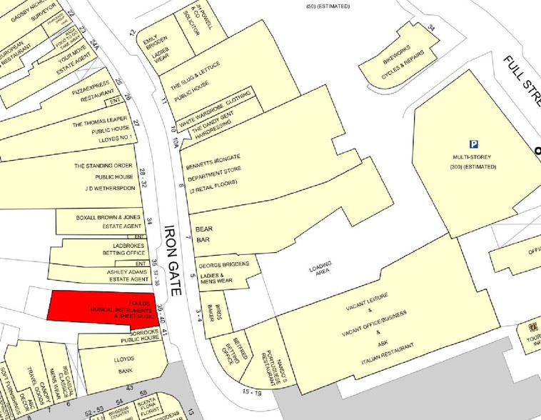 39-40 Iron Gate, Derby for sale - Goad Map - Image 1 of 1