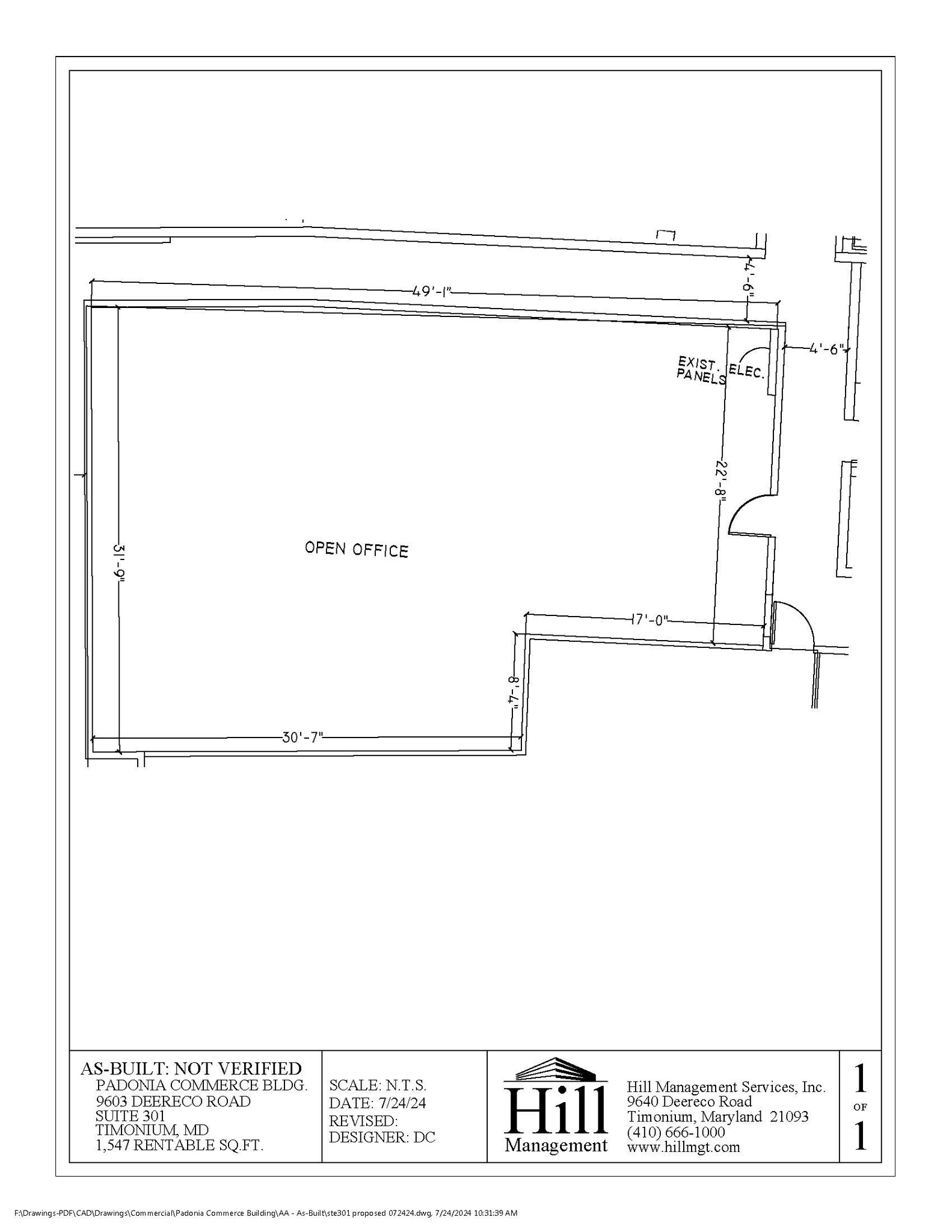 9603 Deereco Rd, Timonium, MD for lease Floor Plan- Image 1 of 1