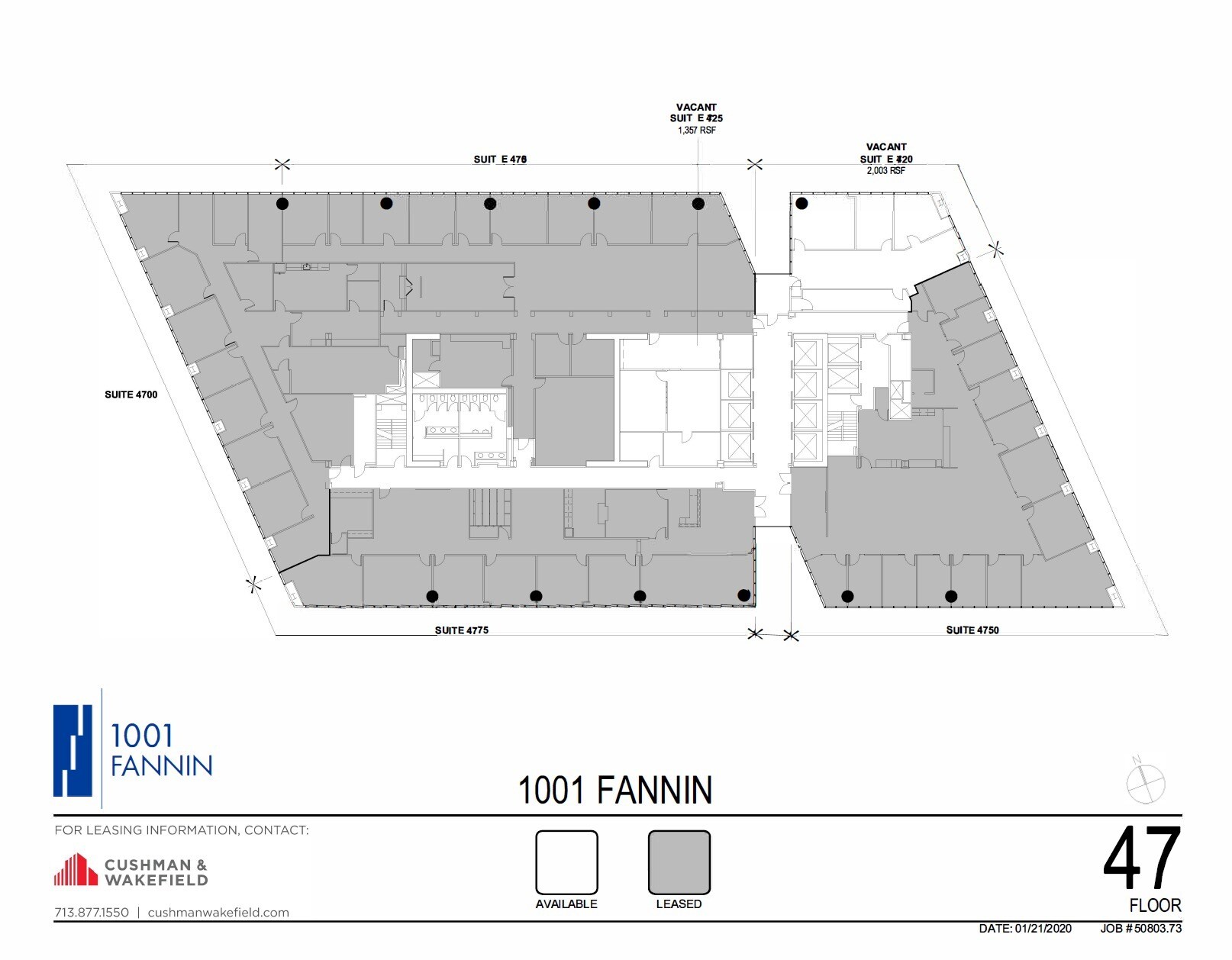1001 Fannin St, Houston, TX for lease Floor Plan- Image 1 of 1