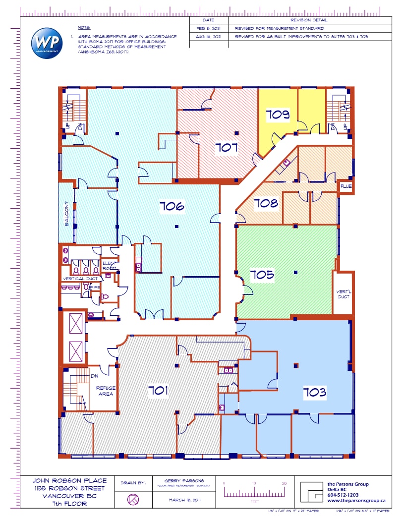1145-1155 Robson St, Vancouver, BC for lease Floor Plan- Image 1 of 1