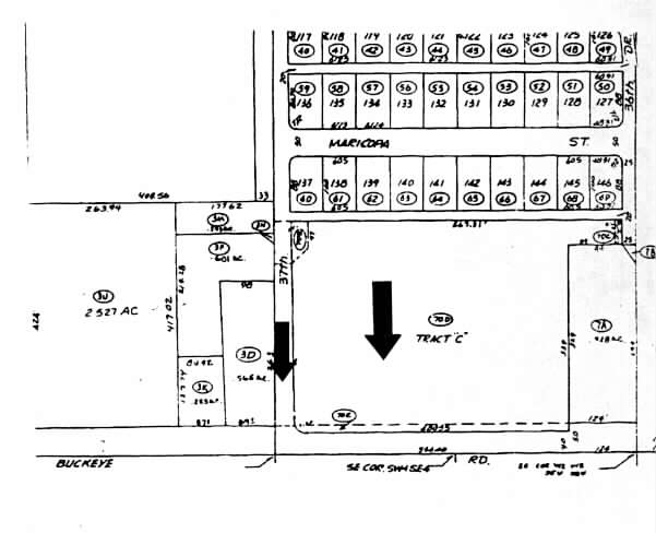 3636 W Buckeye Rd, Phoenix, AZ for lease - Plat Map - Image 2 of 8