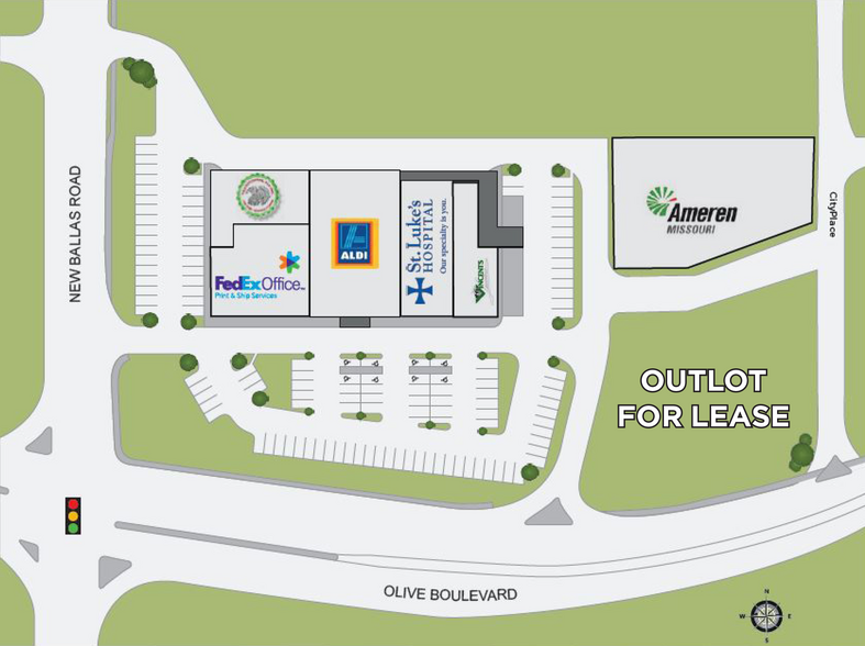 11665 Olive Blvd, Creve Coeur, MO for lease - Site Plan - Image 1 of 1