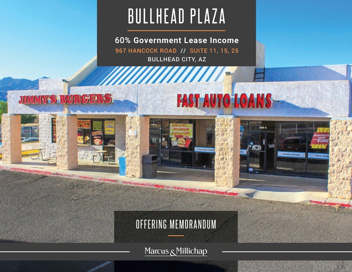 Bullhead Plaza Pad Building & Govt Lease - Bullhead City, AZ for Sale ...