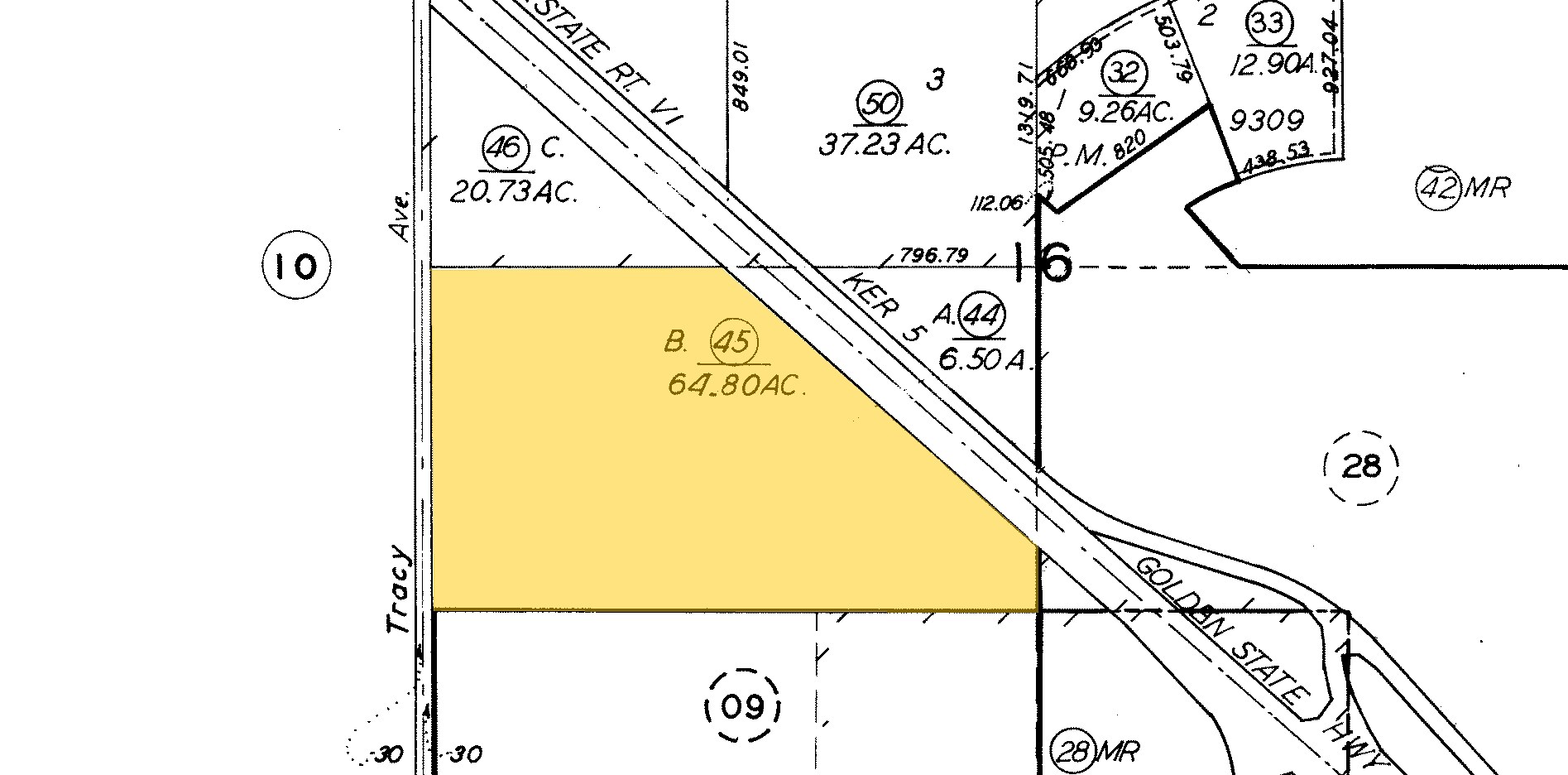 Tracy Ave, Buttonwillow, CA for sale Plat Map- Image 1 of 18