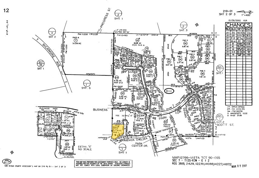 1230 Avenida Chelsea, Vista, CA for lease - Plat Map - Image 2 of 9