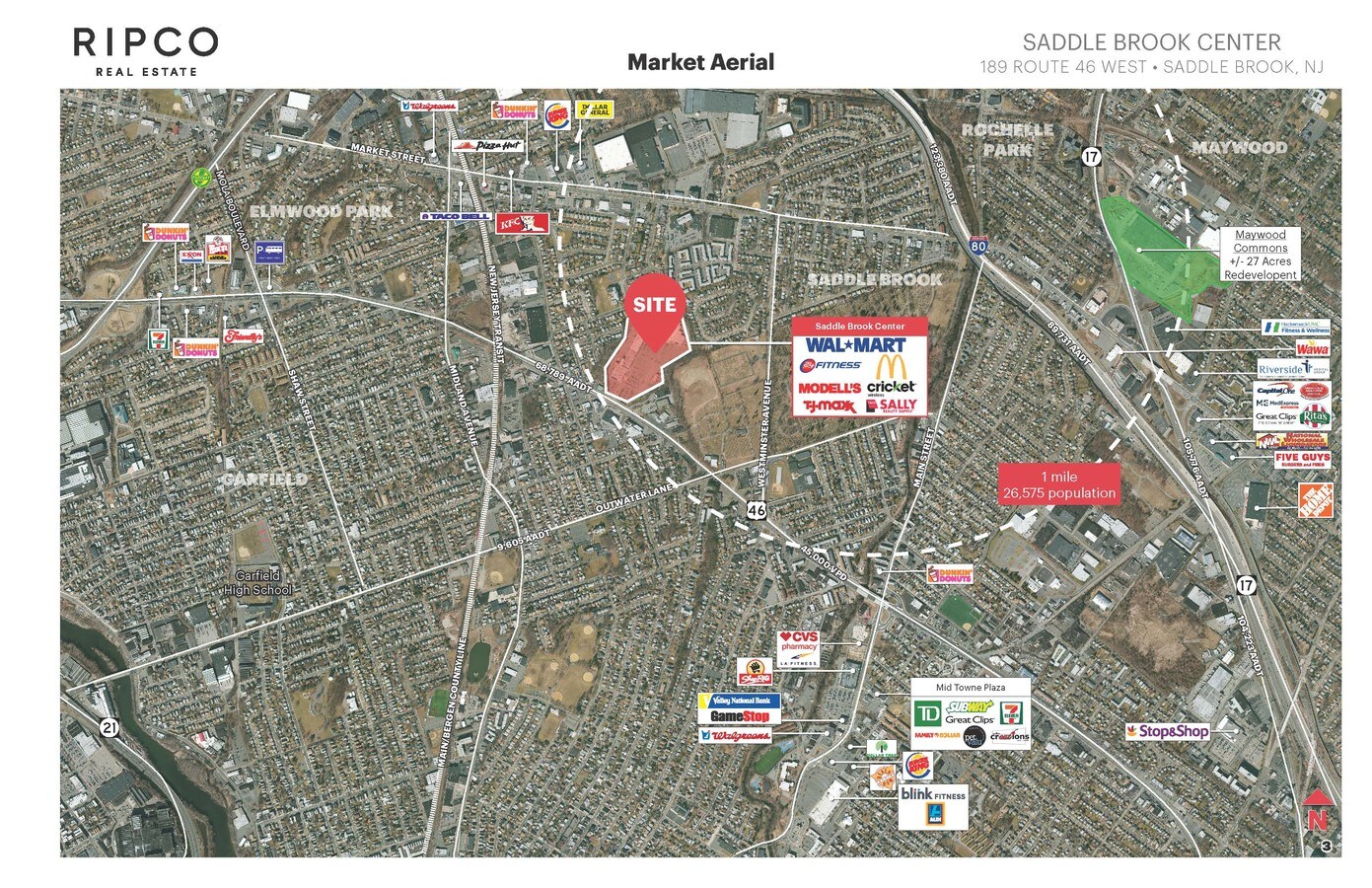 189 W Route 46, Saddle Brook, NJ, 07663 Retail Space For Lease