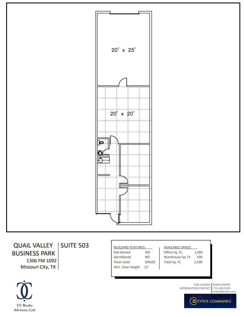 1306 Fm-1092, Missouri City, TX for lease Floor Plan- Image 1 of 1