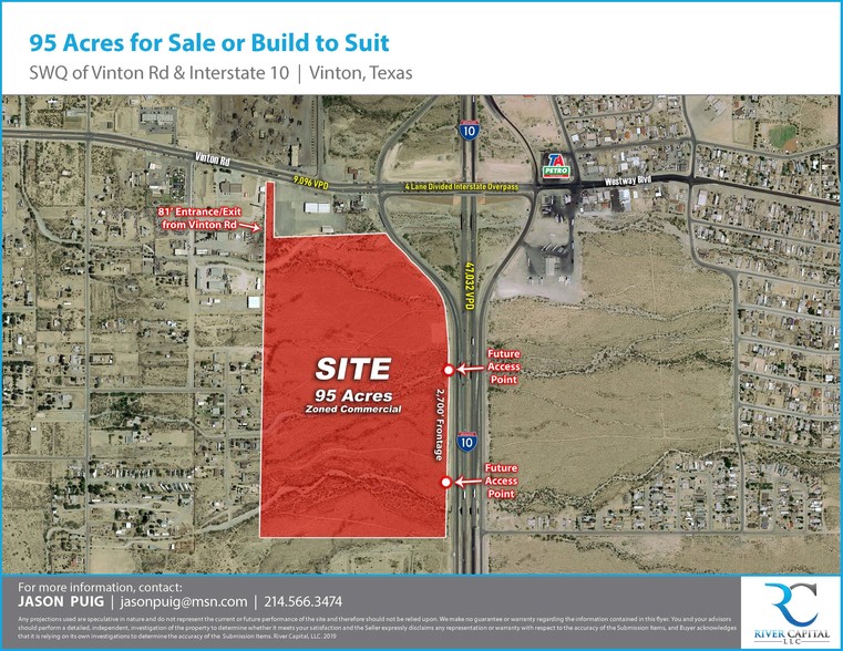 SWQ of Vinton Rd, Vinton, TX for sale - Primary Photo - Image 1 of 1