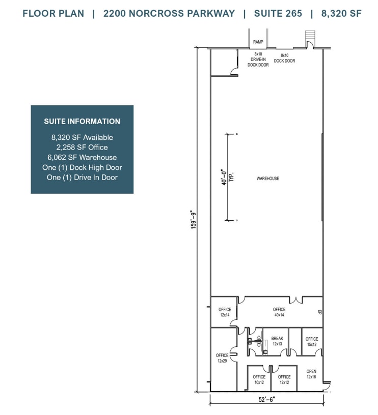 2200 Norcross Pkwy, Norcross, GA for lease Floor Plan- Image 1 of 1