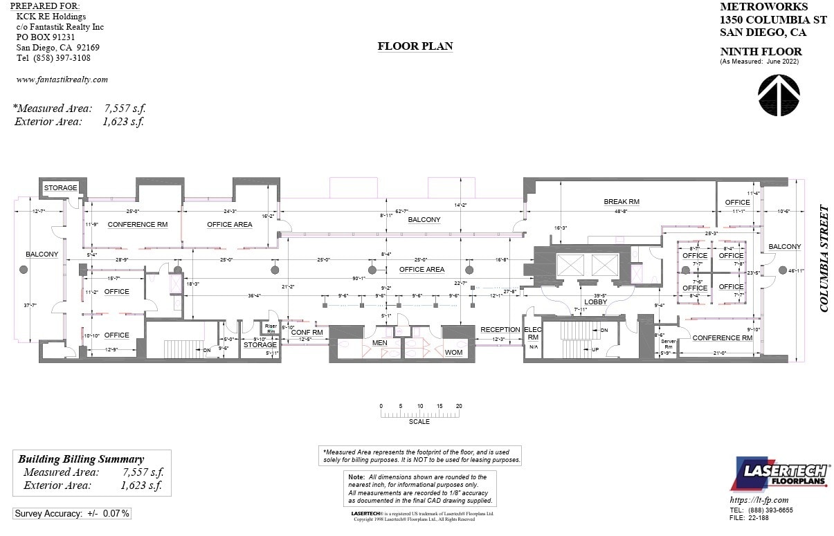 1350 Columbia St, San Diego, CA 92101 - Unit Full 9th Floor -  - Floor Plan - Image 1 of 27