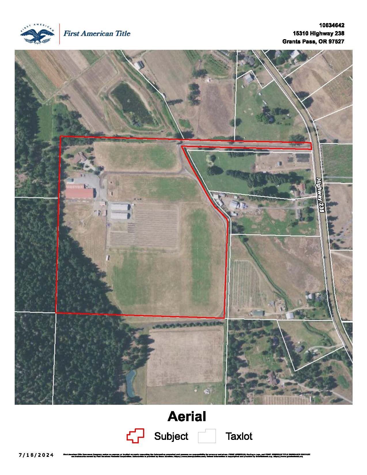 15310 Highway 238, Grants Pass, OR for sale Aerial- Image 1 of 7