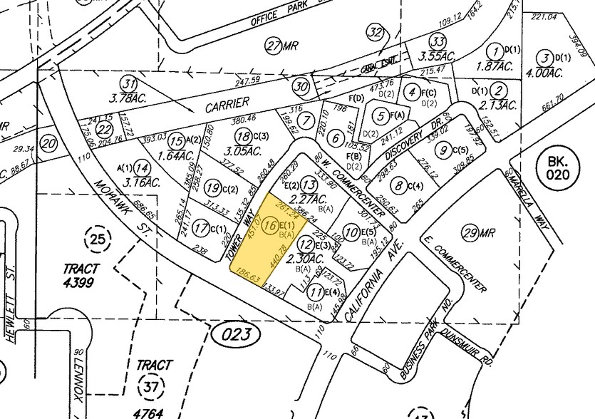 Tower Way, Bakersfield, CA for sale - Plat Map - Image 2 of 2