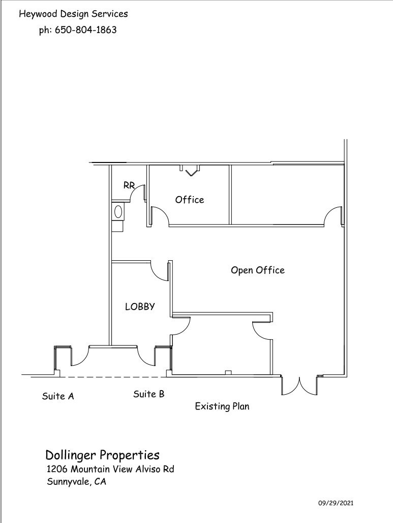 1190-1206 Mountain View Alviso Rd, Sunnyvale, CA for lease Floor Plan- Image 1 of 1