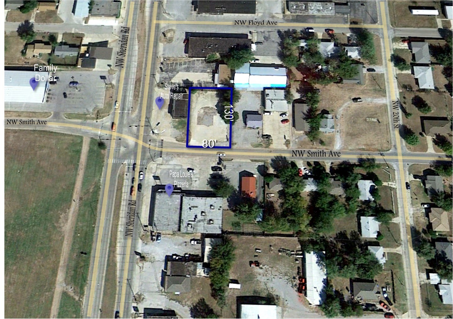 2013 NW Smith Ave, Lawton, OK for sale Aerial- Image 1 of 2