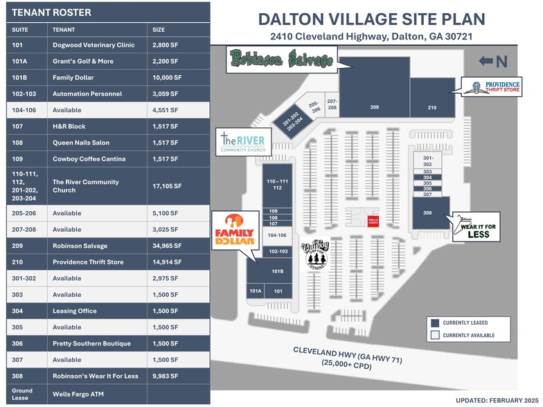 2410 Cleveland Hwy, Dalton, GA for lease - Site Plan - Image 1 of 29