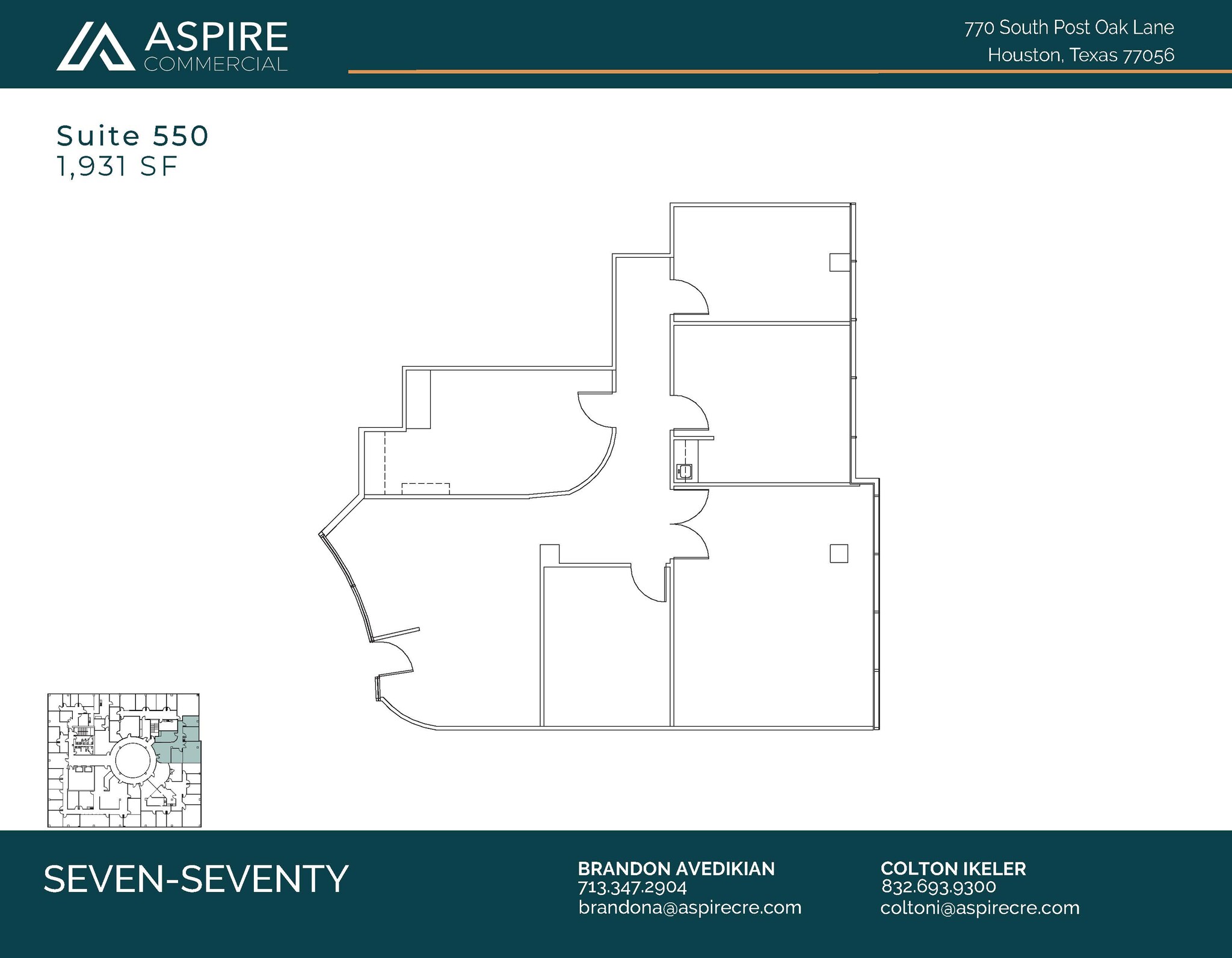 770 S Post Oak Ln, Houston, TX for lease Floor Plan- Image 1 of 4