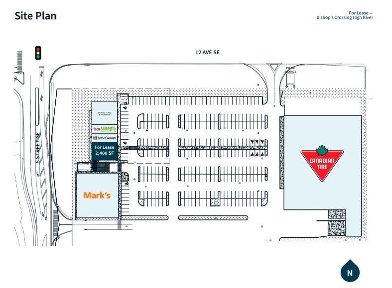 1206 5th St SE, High River, AB for lease Site Plan- Image 1 of 1