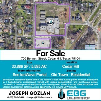 More details for 700 Bennett St, Cedar Hill, TX - Specialty for Sale