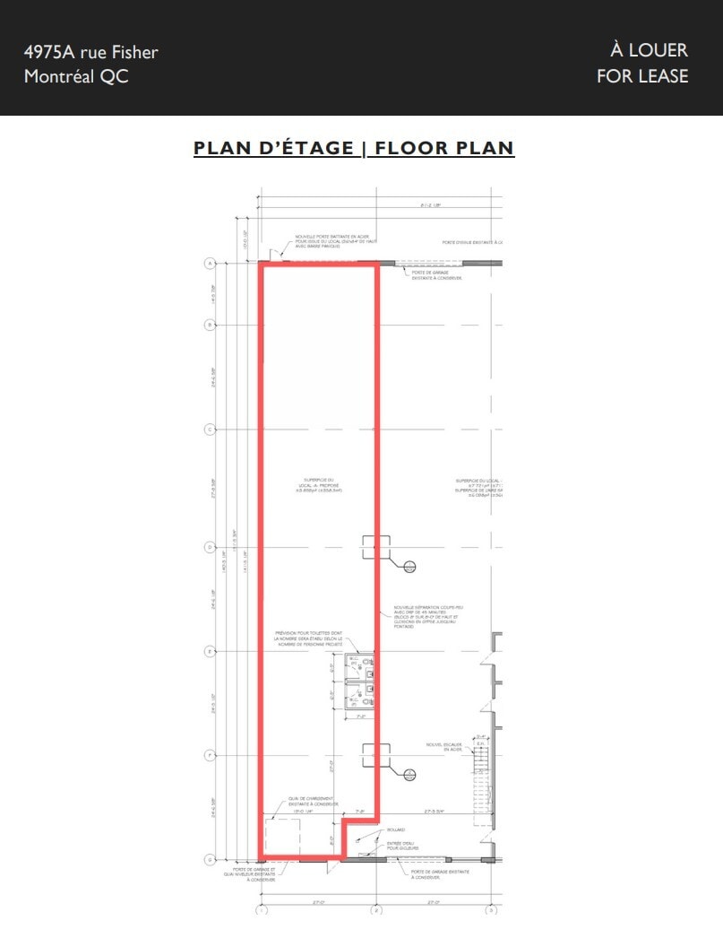 4975-4995 Rue Fisher, Montréal, QC for lease Floor Plan- Image 1 of 1