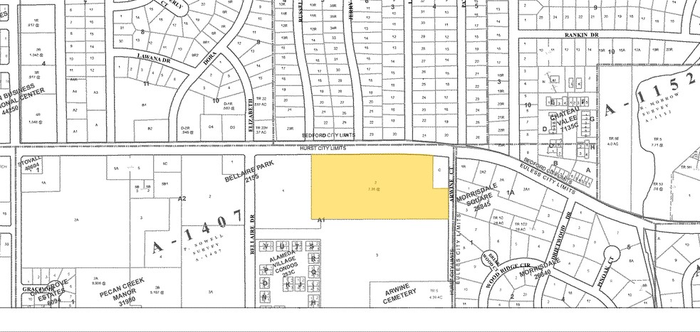 716-756 E Pipeline Rd, Hurst, TX for lease - Plat Map - Image 2 of 10