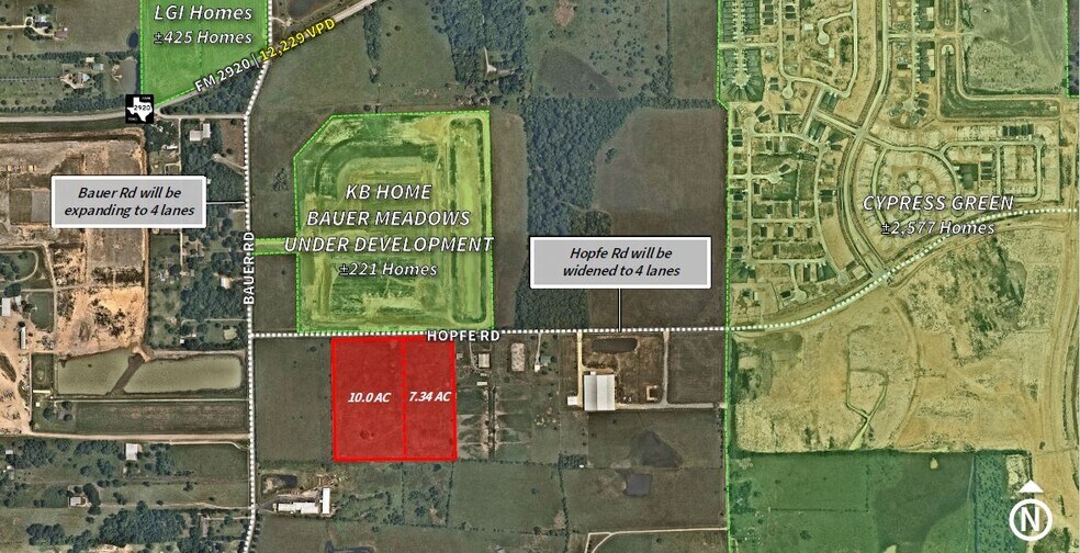 SEQ Bauer Rd & Hopfe Rd, Hockley, TX for sale - Building Photo - Image 1 of 1