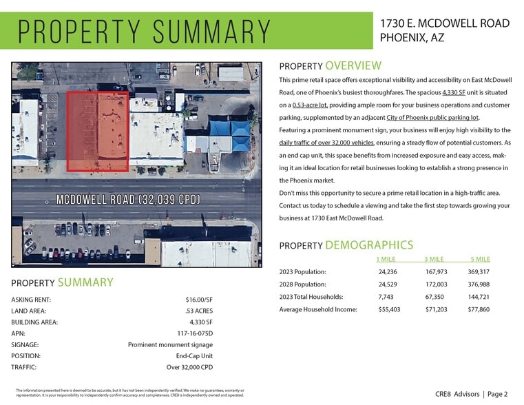 1730 E McDowell Rd, Phoenix, AZ for lease - Building Photo - Image 3 of 5