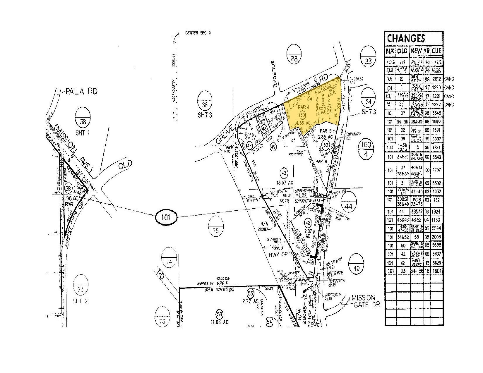 101 Old Grove Rd, Oceanside, CA for sale Plat Map- Image 1 of 1