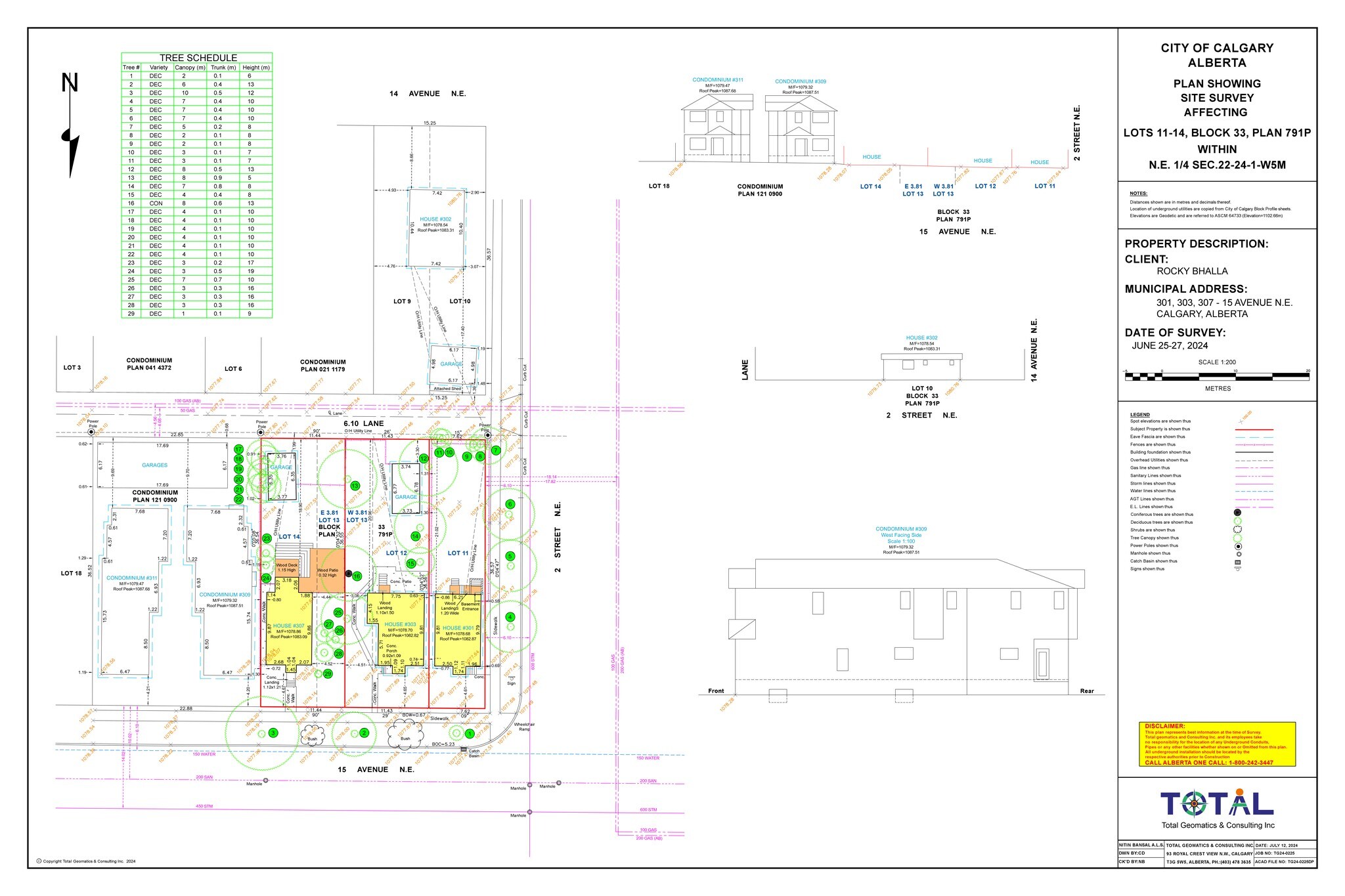 301 15 Av NE, Calgary, AB for sale Site Plan- Image 1 of 2