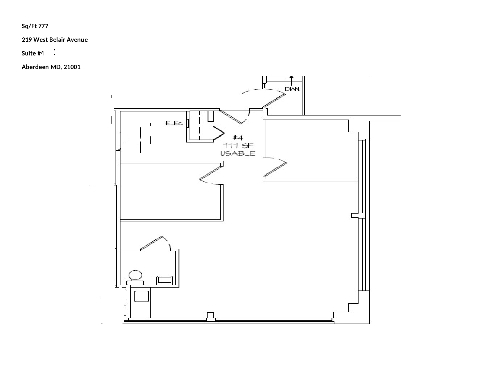 219 Bel Air Ave, Aberdeen, MD for lease Floor Plan- Image 1 of 1