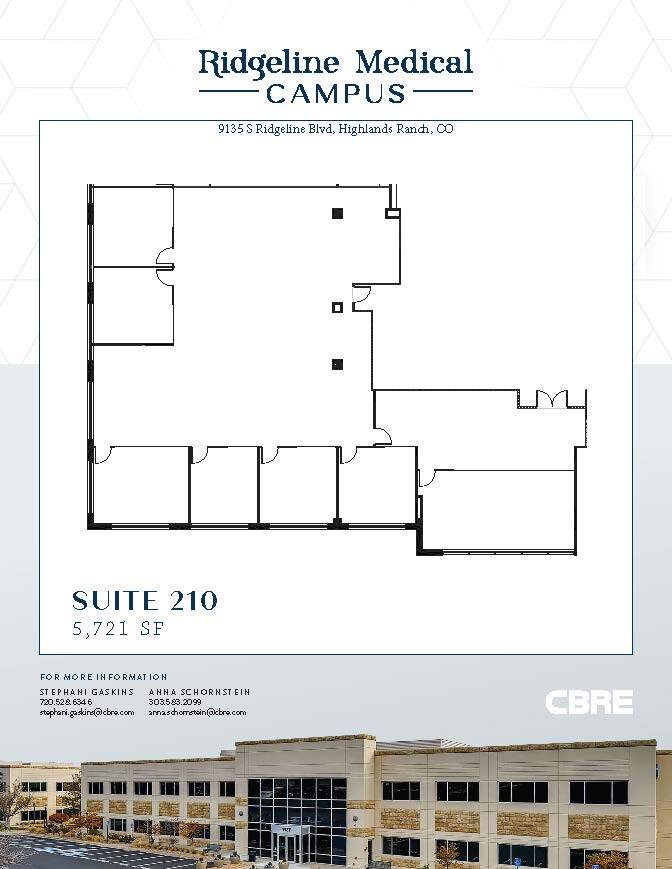 9135 S Ridgeline Blvd, Highlands Ranch, CO for lease Floor Plan- Image 1 of 3
