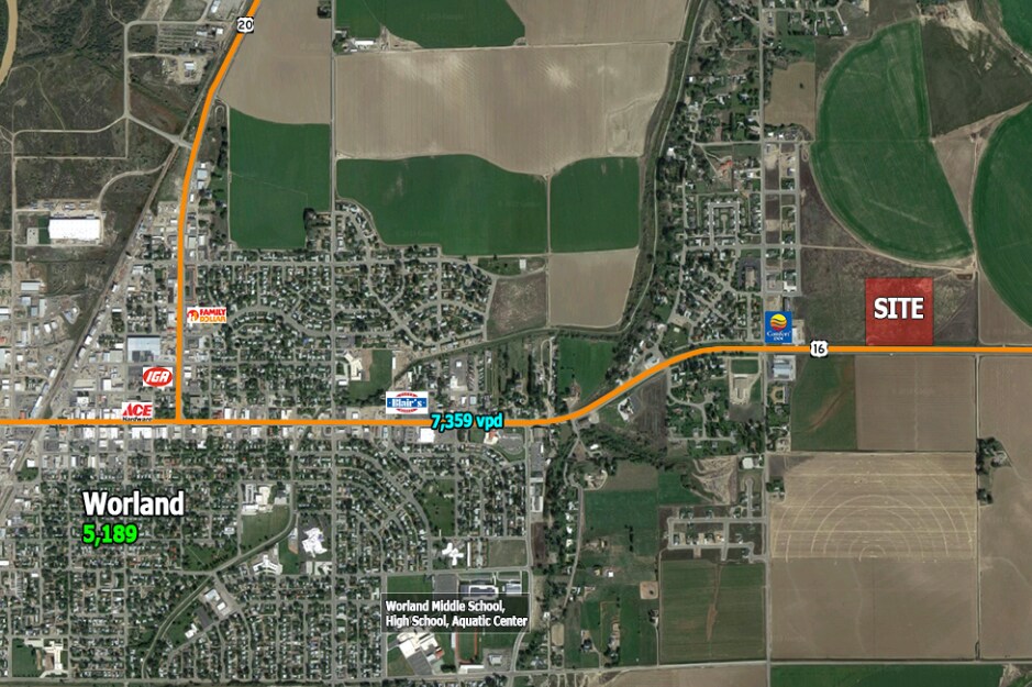 3605 Big Horn Ave, Worland, WY for sale Aerial- Image 1 of 1