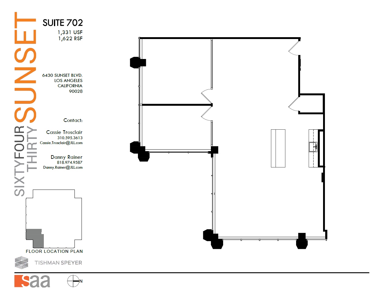 6430 W Sunset Blvd, Los Angeles, CA for lease Floor Plan- Image 1 of 1