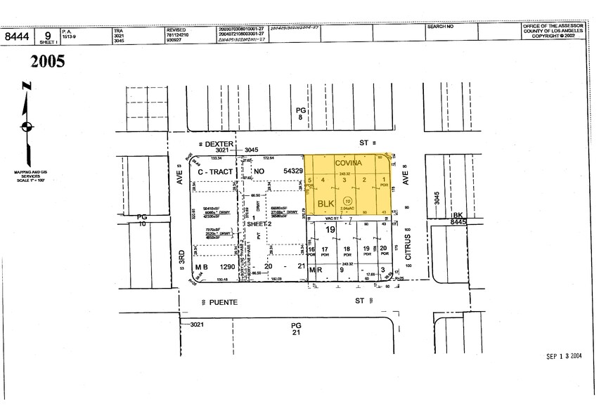 345 Citrus Ave, Covina, CA for sale - Plat Map - Image 2 of 2