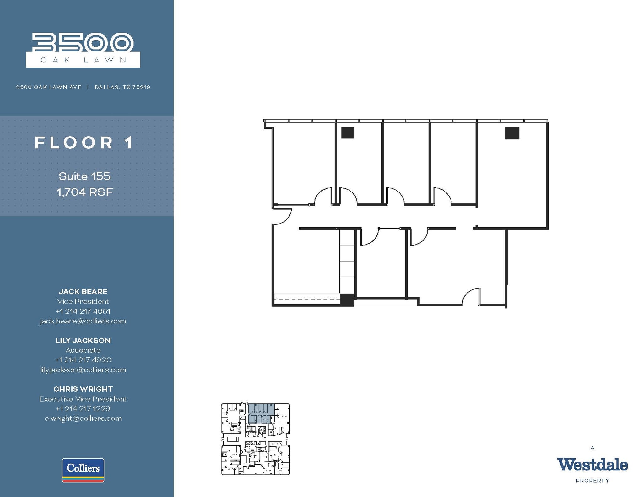 3500 Oak Lawn Ave, Dallas, TX for lease Floor Plan- Image 1 of 2