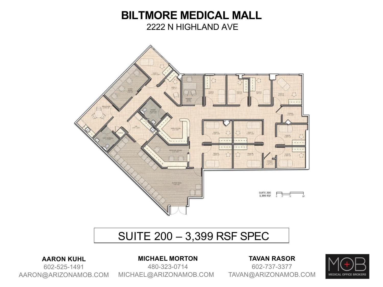 2222 E Highland Ave, Phoenix, AZ for lease Floor Plan- Image 1 of 1