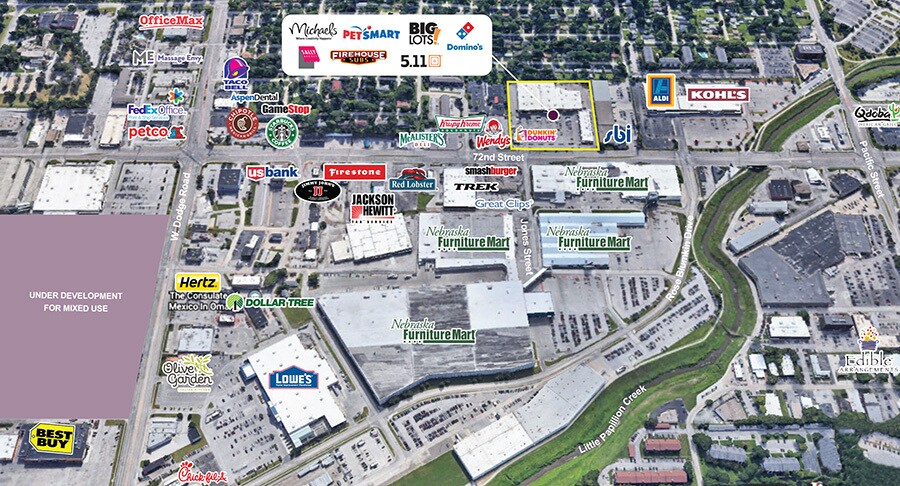 713-721 S 72nd St, Omaha, NE for sale - Aerial - Image 1 of 1