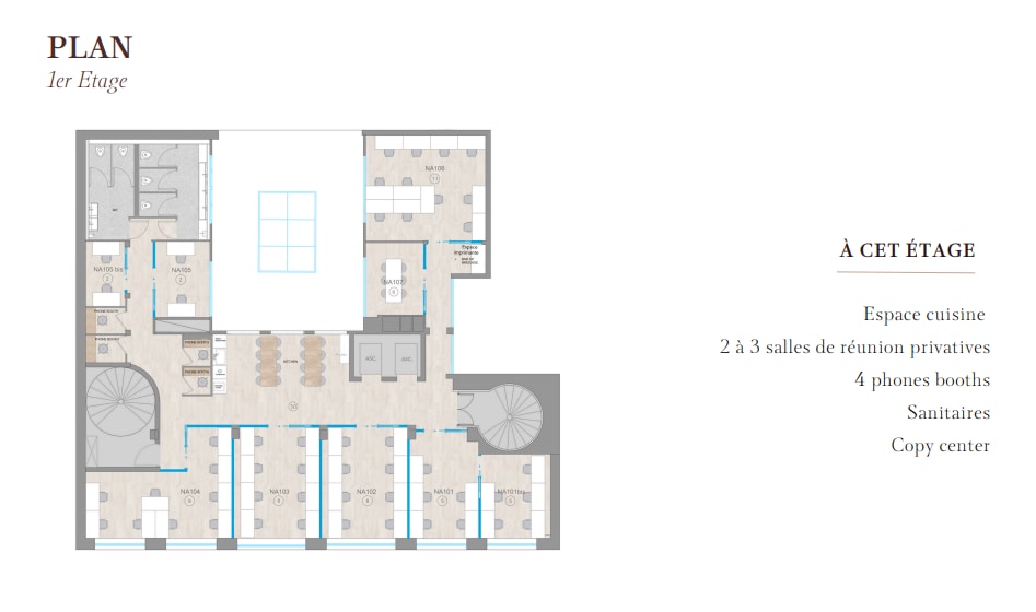 86-90 Rue Notre-Dame De Nazareth, Paris for lease Typical Floor Plan- Image 1 of 7