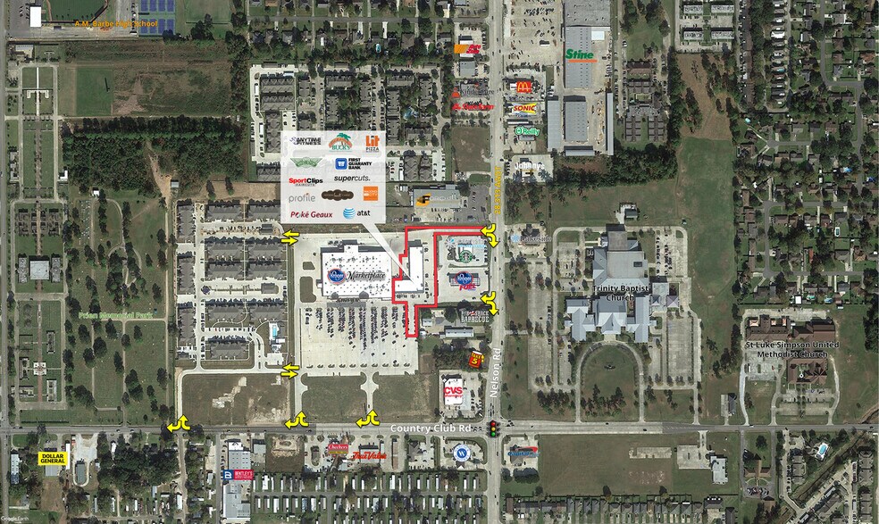 4740 Nelson Rd, Lake Charles, LA for lease - Aerial - Image 2 of 25