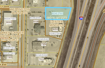 6th St & Roosevelt Ave, Wellington, CO - aerial  map view