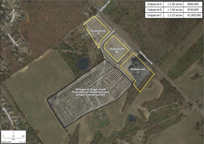 0 Old Monroe & Radiator Rd, Indian Trail, NC for sale - Aerial - Image 1 of 1