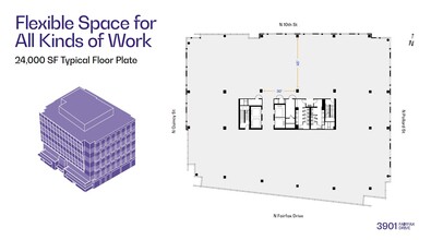 3901 N Fairfax Dr, Arlington, VA for lease Typical Floor Plan- Image 2 of 4