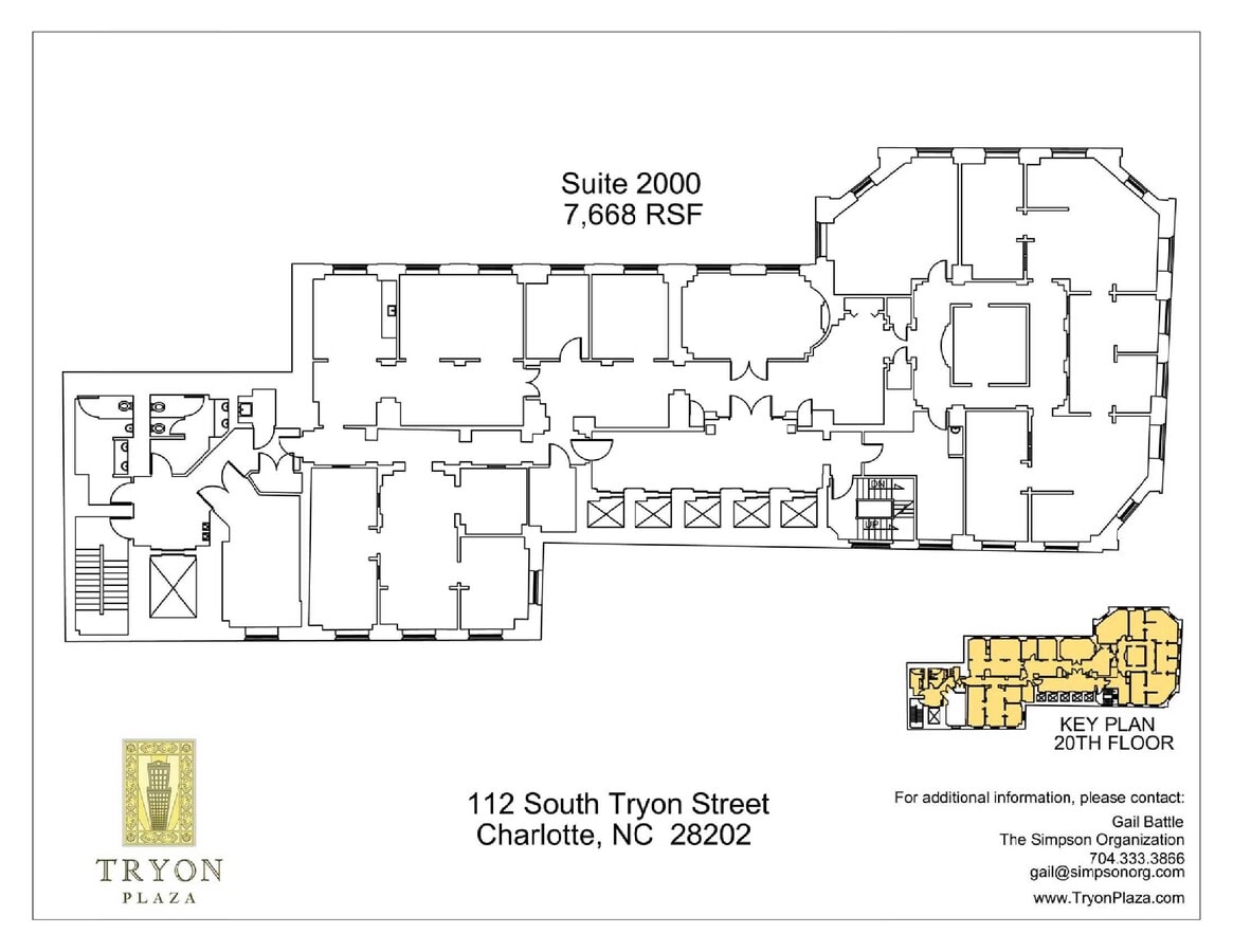 112 S Tryon St, Charlotte, NC 28202 - Unit 2000 - - Floor Plan - Image 1 of 1