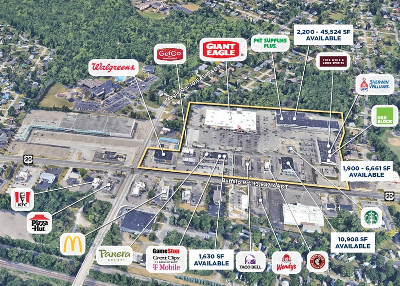 4041-4287 Buffalo Rd, Erie, PA for lease - Aerial - Image 2 of 8