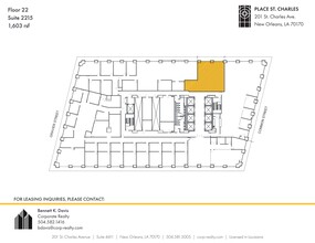 201 St. Charles Ave, New Orleans, LA for lease Site Plan- Image 1 of 1