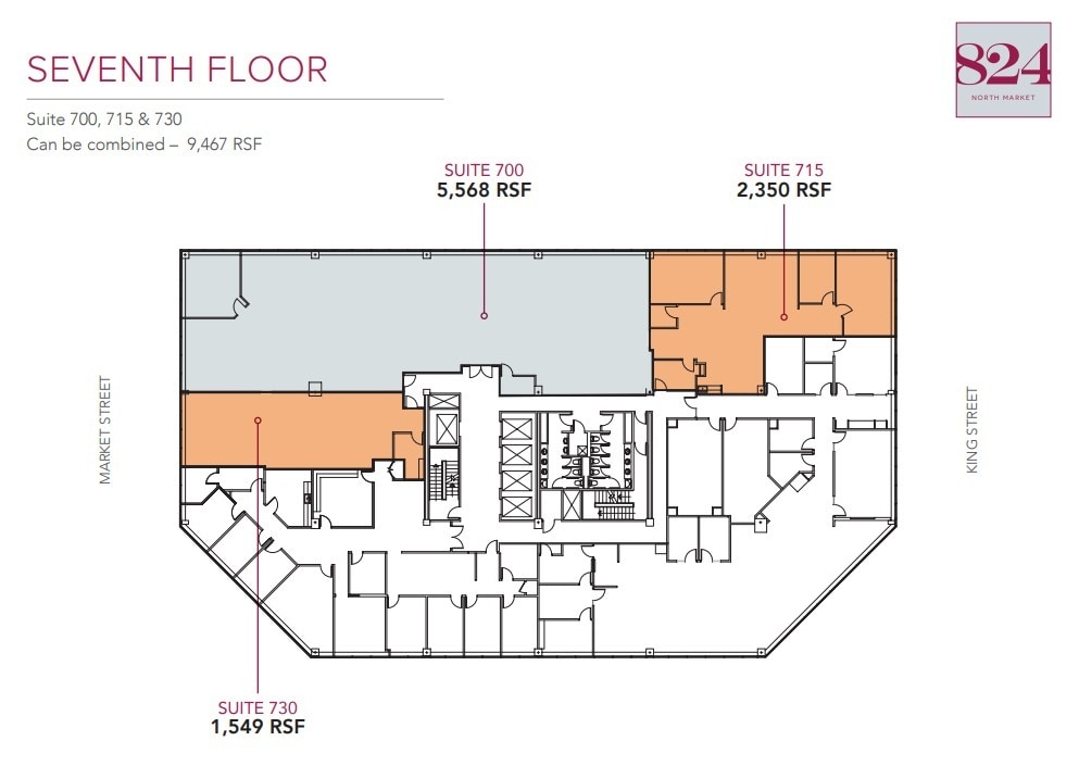 824 N Market St, Wilmington, DE for lease Floor Plan- Image 1 of 1