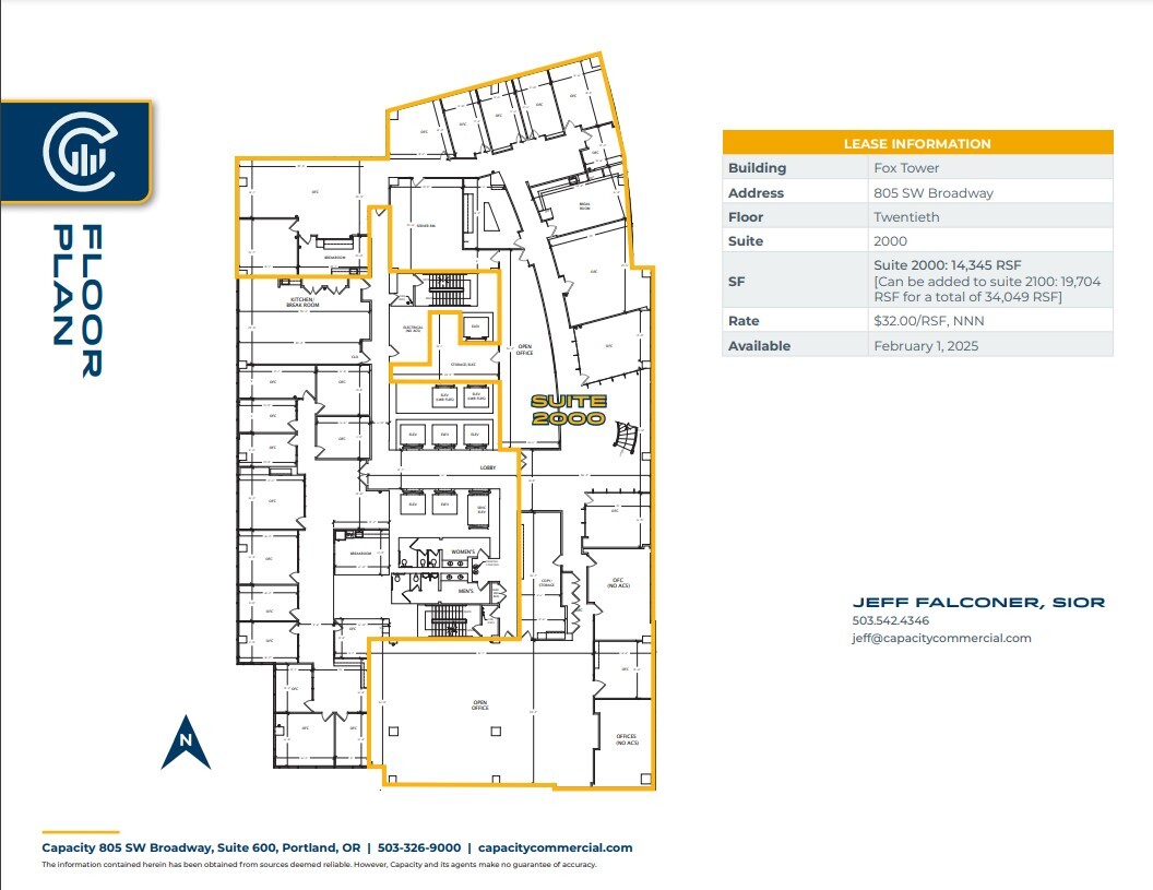 805 SW Broadway, Portland, OR for lease Floor Plan- Image 1 of 1