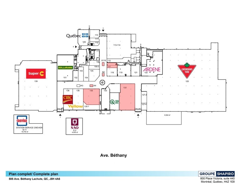 505 Av Bethany, Lachute, QC for lease - Site Plan - Image 3 of 3