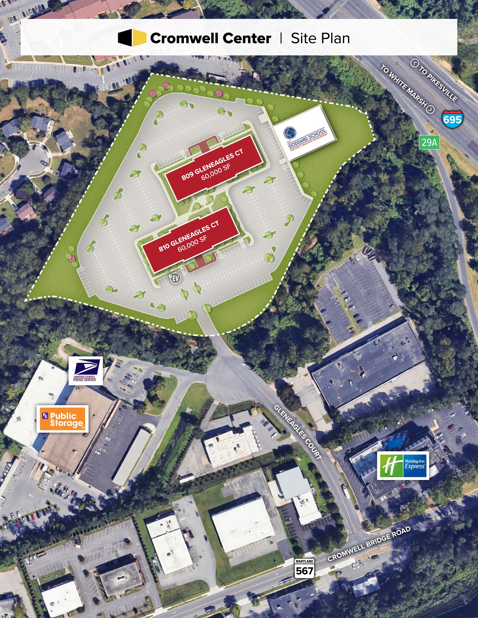 809-810 Gleneagles Ct, Towson, MD for lease Site Plan- Image 1 of 2