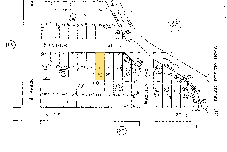 1326 W Esther St, Long Beach, CA for lease - Plat Map - Image 2 of 3